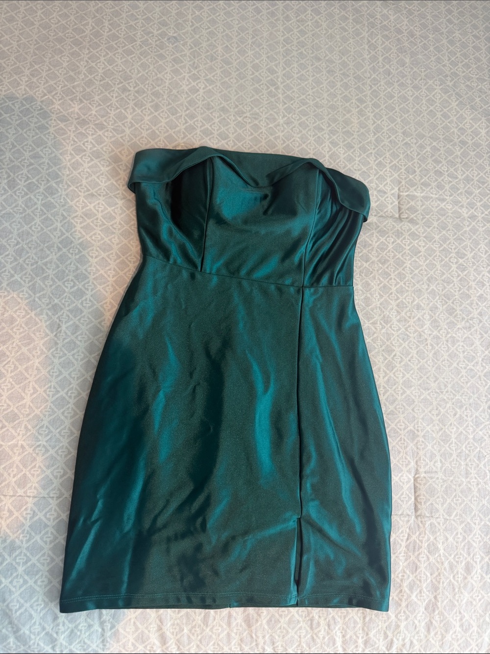 Strapless Emerald Bodycon Dress Size 7